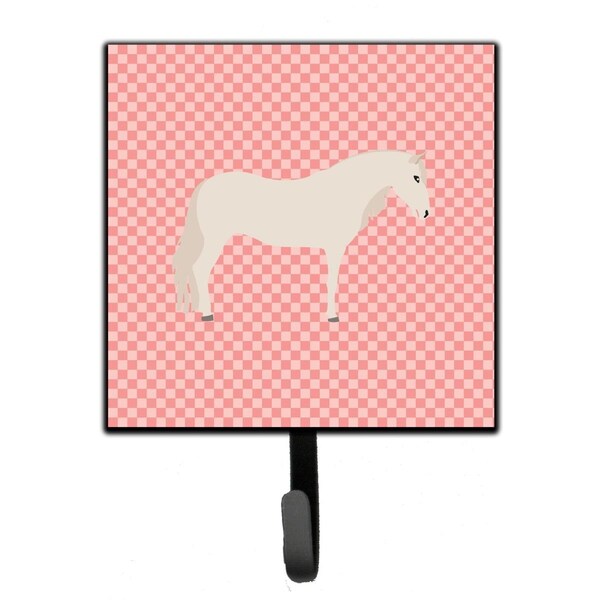 Carolines Treasures Paso Fino Horse Pink Check Leash or Key Holder BB7905SH4 - main